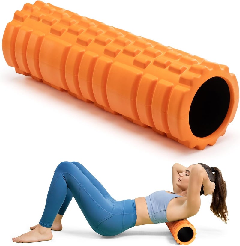 Krightlink Foam Roller High Density 18" Foam Roller for Deep Tissue Muscle Massage, Trigger Point Fitness Exercise Massage Roller Self-Myofascial Back Roller Release for Whole Body - Image 1